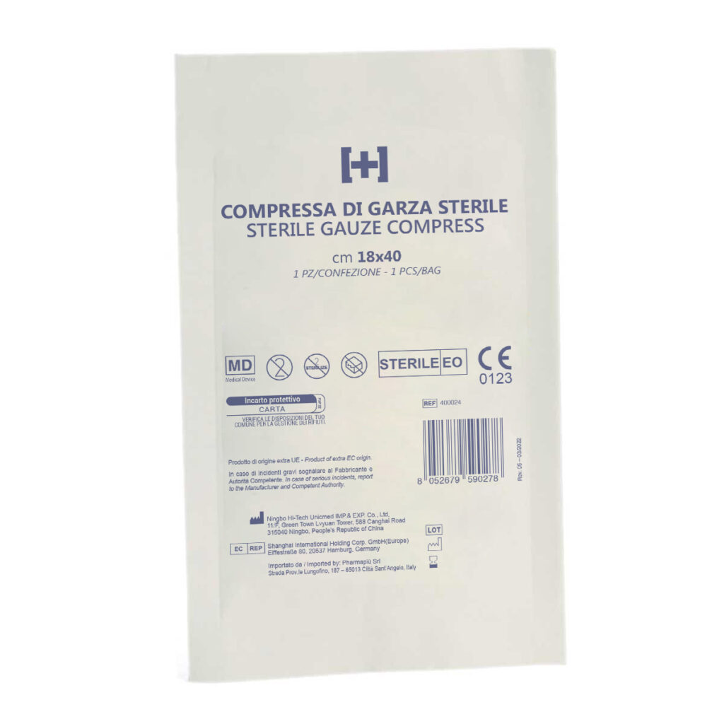 garza compressa sterile 18x40