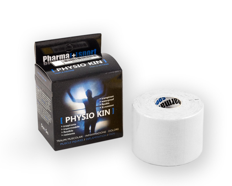 physio kin Taping Kinesiologico bianco